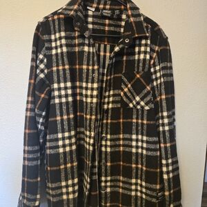 Wesc Black and White Plaid Shirt Jacket